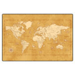 ماوس پد گیمینگ طرح World Map سایز 24*37 CM