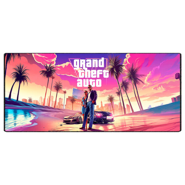 ماوس پد گیمینگ طرح Grand Theft Auto سایز 30*70 CM