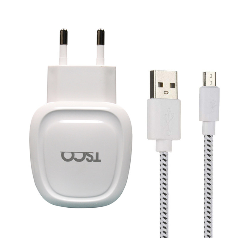 120380783.jpg شارژر دیواری تسکو مدل TTC 46 به همراه کابل تبدیل microUSB - Image 1