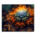 ماوس پد گیمینگ طرح Digital Flower سایز 35*42 CM