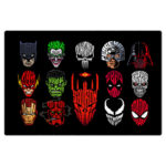 ماوس پد گیمینگ طرح Superheroes سایز 24*37 CM