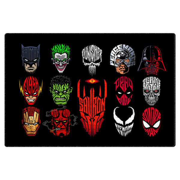 ماوس پد گیمینگ طرح Superheroes سایز 24*37 CM