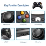 دسته بازی ایکس باکس بیسیم مدل اسلیم همراه دانگل اتصال| برای XBOX 360 و Pc|برد A - Image 4