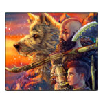 ماوس پد گیمینگ طرح GOD OF WAR سایز 35*42 CM