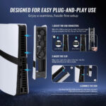 فن خنک کننده JYS-P522 RGB مخصوص PS5 Slim/Pro - Image 9