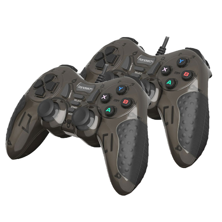 Panatech-wired-vibration-Gamepad-P-G501-07.jpg دسته بازی دوبل شوکدار حرفه ای Panatech مدل G501 مشکی - Image 1