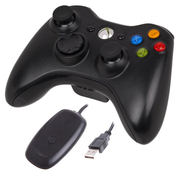 دسته بازی ایکس باکس بیسیم مدل اسلیم همراه دانگل اتصال| برای XBOX 360 و Pc|برد A