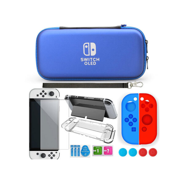 خرید کیت لوازم جانبی 11 کاره A-ONE-K برای Nintendo Switch آبی