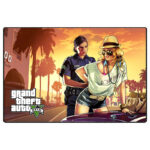 ماوس پد گیمینگ طرح GTA V سایز 24*37 CM