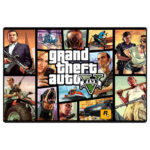ماوس پد گیمینگ طرح GTA V سایز 24*37 CM