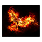 ماوس پد گیمینگ طرح Firebird سایز 35*42 CM