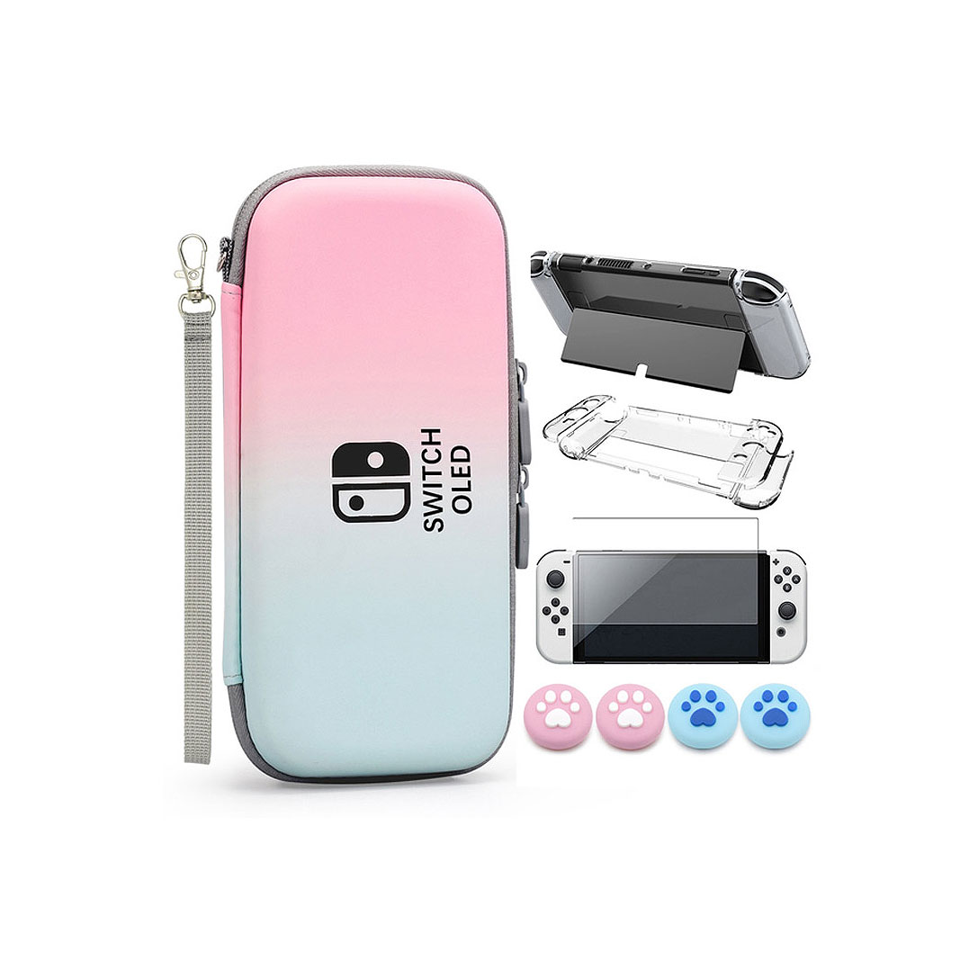 vgbus-accessory-case-pink-torq-750x750-1.jpg کیس محافظتی هفت کاره VGBUS برای Nintendo Switch صورتی ارغوانی - Image 1