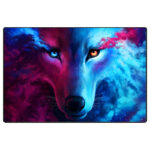 ماوس پد گیمینگ طرح WOLF سایز 24*37 CM