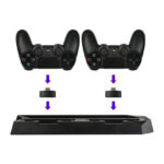پایه خنک کننده و شارژر PS4 مدل YH 24 - Image 4