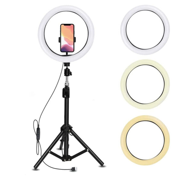 رینگ لایت 12 اینچ همراه پایه ا 12inch Ring Light