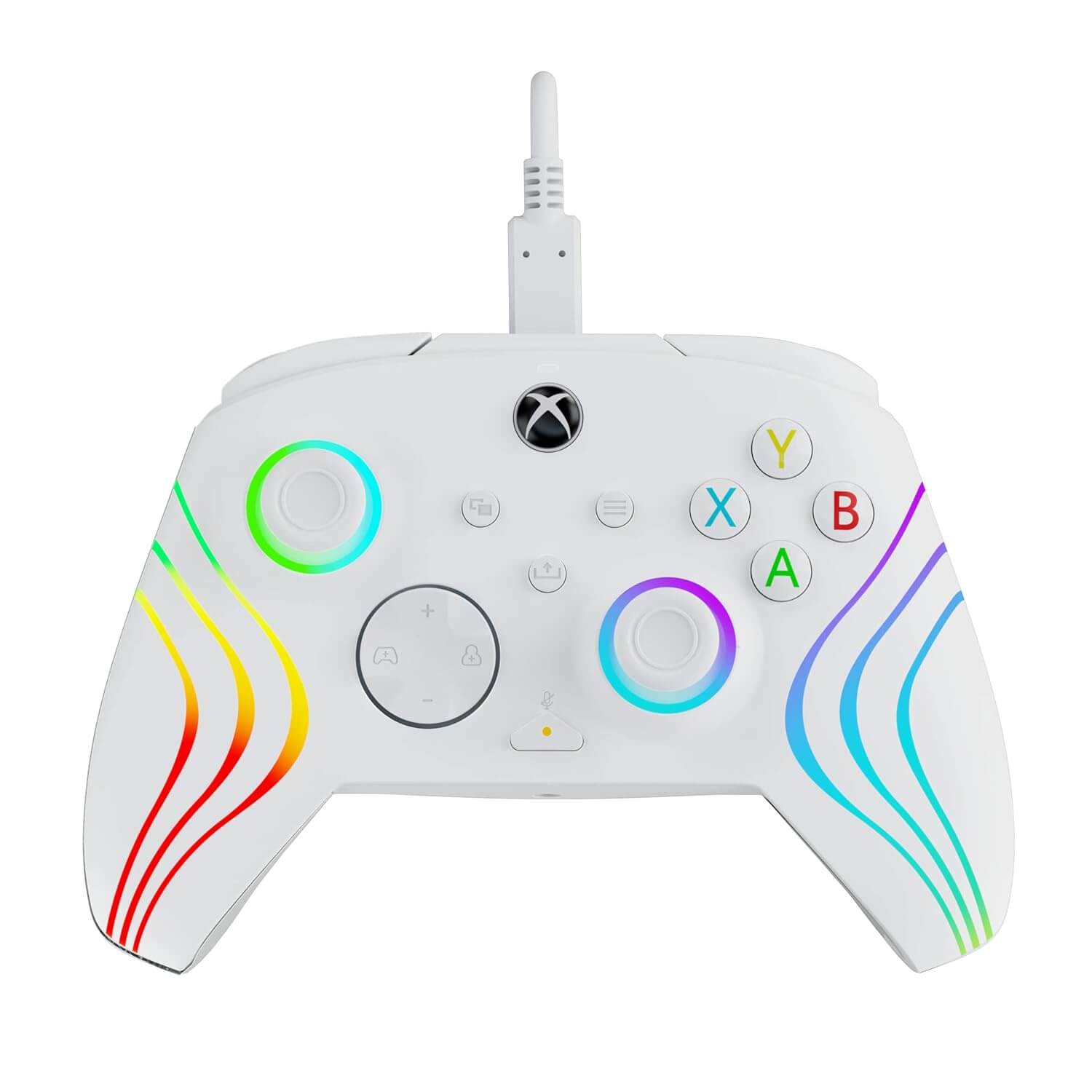 61Psw7SZjWL._SL1500_.jpg دسته بازی مخصوص XBOX مدل PDP طرح Afterglow Wave White - Image 1