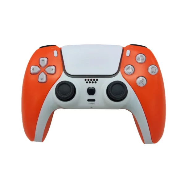 دسته بازی PS4 طرح PS5 مدل T29 سفید نارنجی