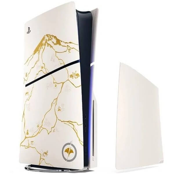 PS5 Console Covers Ghost of Yotei فیس پلیت PS5 Slim مدل Ghost of Yotei Gold Limited Edition - Image 1