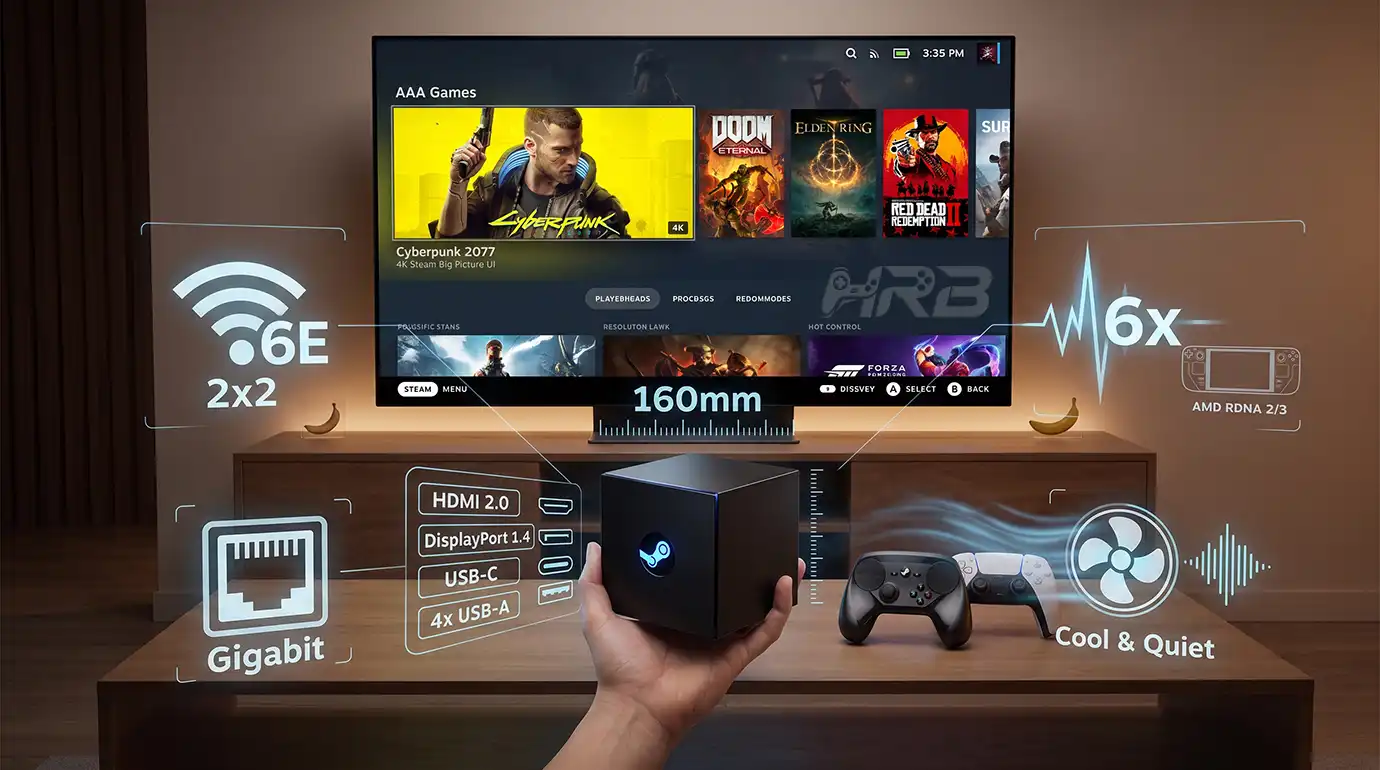 نگاهی اجمالی به کنسول بازی Valve Steam Machine با ظرفیت ۵۱۲ گیگابایت